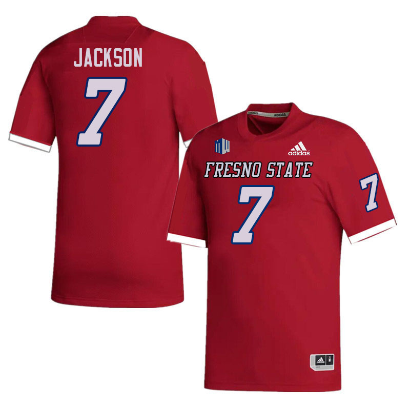 Men #7 Phoenix Jackson Fresno State Bulldogs College Football Jerseys Stitched-Red